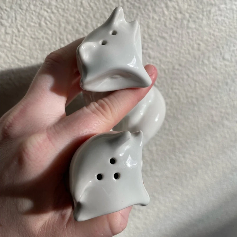 Ceramic Fox Salt and Pepper Shakers White Dinnerware Woodland Creatures Target